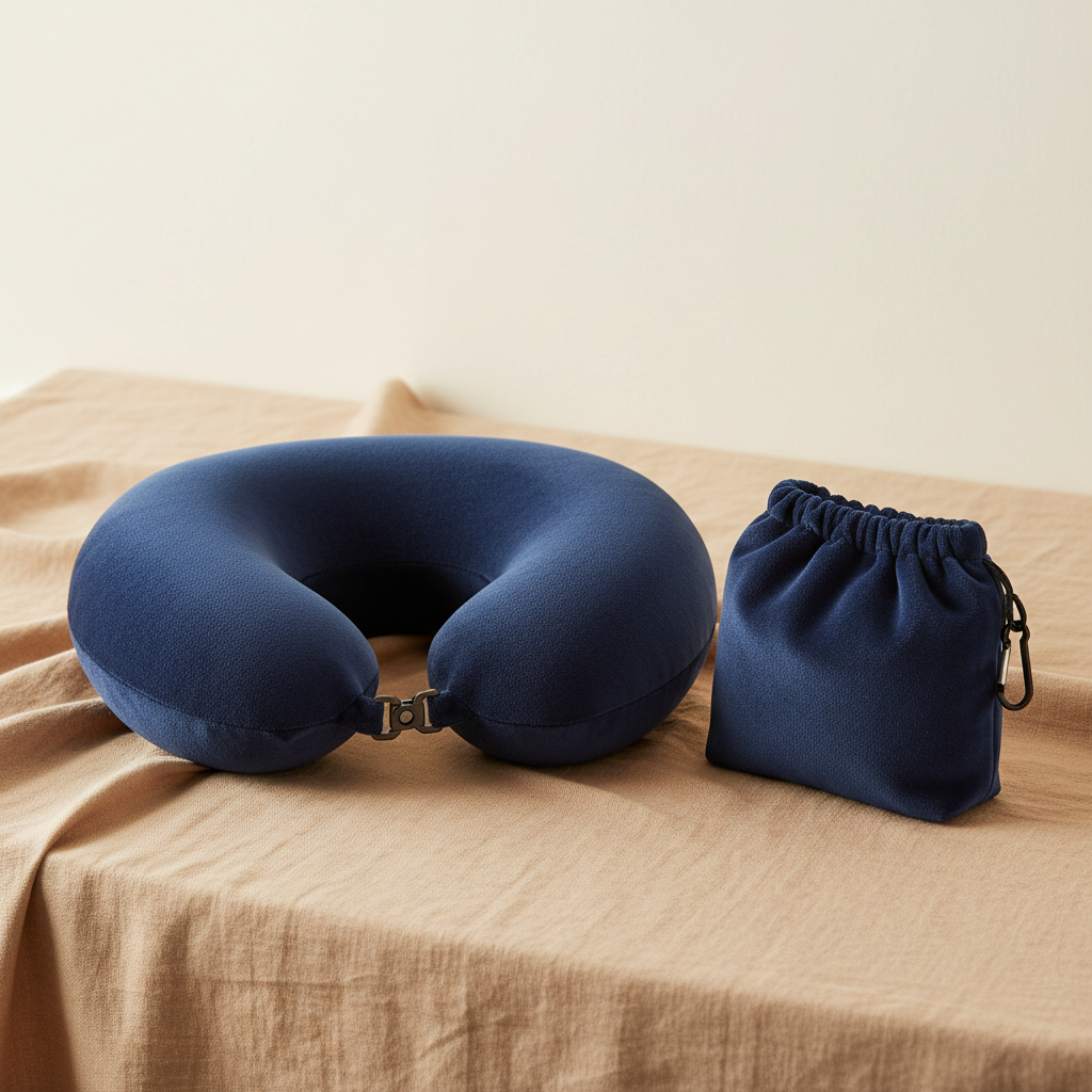 Wellazur Reisnekkussen | Memory foam met draagtas